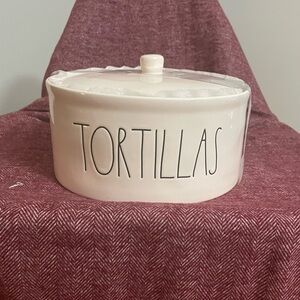 Rae Dunn white “Tortilla” holder/warmer.